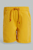 Redtag-Mustard-Trouser-Pull-On-Short-Pull-On-Shorts-Infant-Boys-3 to 24 Months