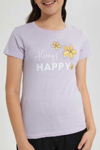 تنزيل الصورة على معرض الصور، Redtag-Purple-Basic-T-Shirt-Graphic-T-Shirts-Senior-Girls-9 to 14 Years
