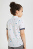 Redtag-Blue-Dino-Aop-Short-Sleeve-Shirt-Casual-Shirts-Boys-2 to 8 Years