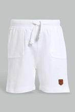 Load image into Gallery viewer, Redtag-White-Active-Short-Active-Shorts-Infant-Boys-3 to 24 Months
