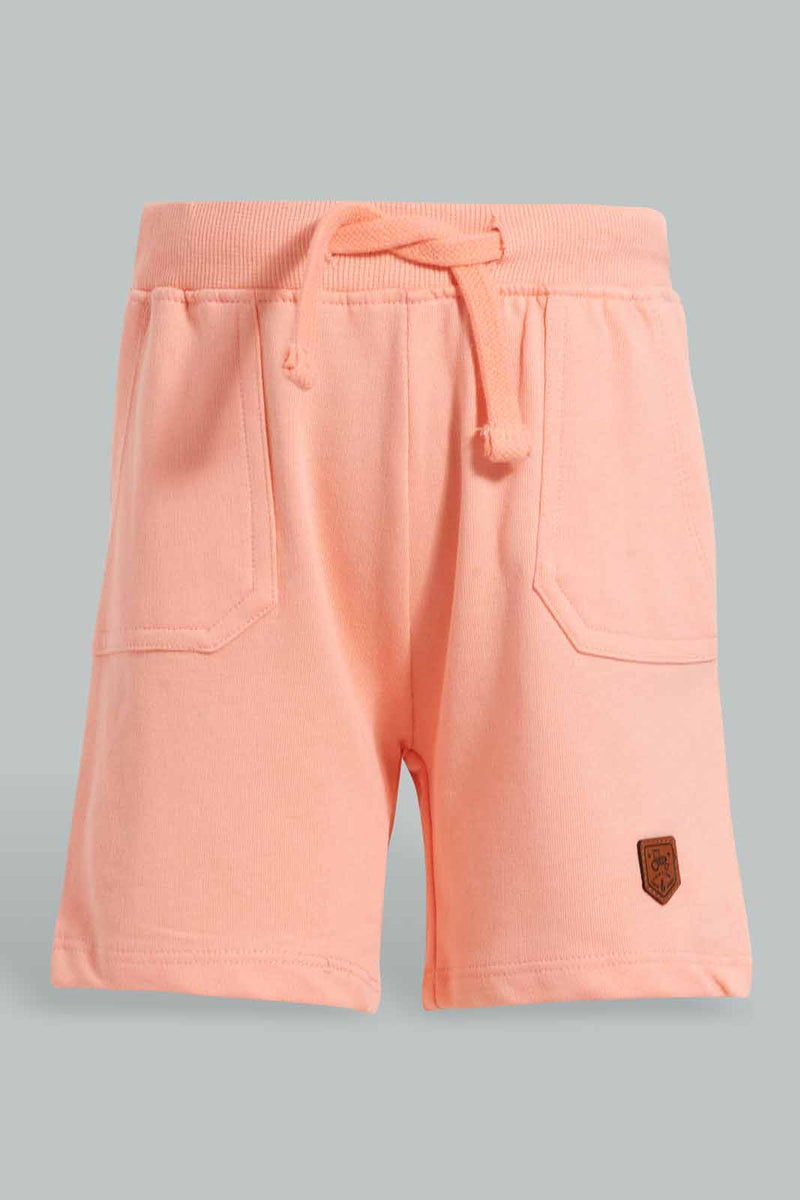 Redtag-Pink-Active-Short-Active-Shorts-Infant-Boys-3 to 24 Months