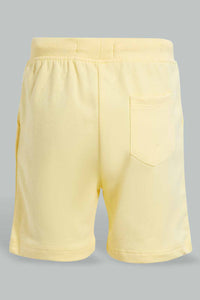 Redtag-Yellow-Active-Short-Active-Shorts-Infant-Boys-3 to 24 Months