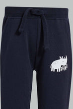 تنزيل الصورة على معرض الصور، Redtag-Navy-Active-Pant-Joggers-Infant-Boys-3 to 24 Months
