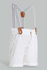 Redtag-White-Linen-Suspender-Trouser-Short-Chino-Shorts-Infant-Boys-3 to 24 Months