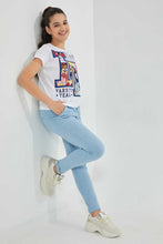 Load image into Gallery viewer, Redtag-Lt-Blue-Basic-Track-Pant-Joggers-Senior-Girls-9 to 14 Years
