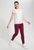 Redtag-Burgundy-Basic-Track-Pant-Joggers-Senior-Girls-9 to 14 Years