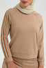 Redtag-Beige-Top-Plain-With-Side-Stripe-Tops-Women's-