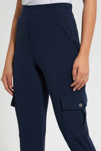 تنزيل الصورة على معرض الصور، Redtag-Navy-Utility-Jogger-Pants-Jogger-Fit-Women&#39;s-
