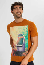 تنزيل الصورة على معرض الصور، Redtag-Orange-Graphic-T-Shirt-Category:T-Shirts,-Colour:Orange,-Filter:Men&#39;s-Clothing,-Men-T-Shirts,-New-In,-New-In-Men-APL,-Non-Sale,-RMD-add,-S22C,-Section:Men,-TBL-Men&#39;s-
