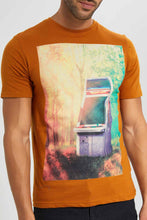 تنزيل الصورة على معرض الصور، Redtag-Orange-Graphic-T-Shirt-Category:T-Shirts,-Colour:Orange,-Filter:Men&#39;s-Clothing,-Men-T-Shirts,-New-In,-New-In-Men-APL,-Non-Sale,-RMD-add,-S22C,-Section:Men,-TBL-Men&#39;s-
