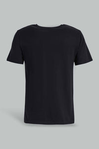 Redtag-Black-Graphic-T-Shirt-Category:T-Shirts,-Colour:Black,-Filter:Men's-Clothing,-Men-T-Shirts,-New-In,-New-In-Men-APL,-Non-Sale,-S22C,-Section:Men,-TBL-Men's-