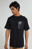 Redtag-Black-Oversize-T-Shirt-With-Pu-Pocket-Graphic-Prints-Men's-