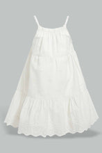 Load image into Gallery viewer, Redtag-White-Tierd-Strappy-Dress-Dresses-Infant-Girls-3 to 24 Months
