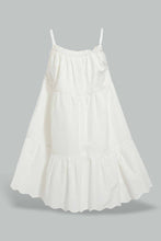 Load image into Gallery viewer, Redtag-White-Tierd-Strappy-Dress-Dresses-Infant-Girls-3 to 24 Months
