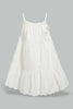 Redtag-White-Tierd-Strappy-Dress-Dresses-Infant-Girls-3 to 24 Months