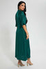 Redtag-Green-Tie-Neck-Short-Sleeve-Midi-Dress-Dresses-Women's-