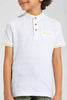 Redtag-White-Jacquard-Collar-Stand-Polo-Polo-Shirts-Boys-2 to 8 Years