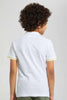Redtag-White-Jacquard-Collar-Stand-Polo-Polo-Shirts-Boys-2 to 8 Years