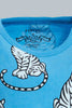 Redtag-Royal-And-White-Tiger-Printed-Ss-T-Shirt-All-Over-Prints-Infant-Boys-3 to 24 Months