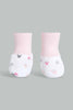 Redtag-Pink-Minnie-Mouse-Mittens-&-Booties-Set-Category:Booties,-Colour:Pink,-Filter:Baby-(0-to-12-Mths),-NBG-Booties,-New-In,-New-In-NBG-APL,-Non-Sale,-S22C,-Section:Kidswear-Baby-0 to 12 Months