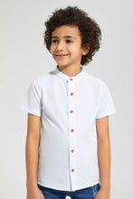 Load image into Gallery viewer, Redtag-White-Dobby-Short-Sleeve:White:2-3-Years-Casual-Shirts-Boys-2 to 8 Years
