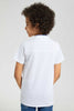 Redtag-White-Dobby-Short-Sleeve:White:2-3-Years-Casual-Shirts-Boys-2 to 8 Years