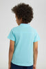 Redtag-Blue-Dobby-Short-Sleeve:Blue:2-3-Years-Casual-Shirts-Boys-2 to 8 Years