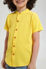 Redtag-Yellow-Dobby-Short-Sleeve:Yellow:2-3-Years-Casual-Shirts-Boys-2 to 8 Years