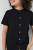 Redtag-Black-Dobby-Short-Sleeve:Black:2-3-Years-Casual-Shirts-Boys-2 to 8 Years