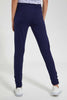 Redtag-Navy-Crisscross-Hem-Legging-Leggings-Senior-Girls-9 to 14 Years