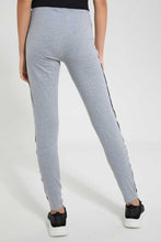 Load image into Gallery viewer, Redtag-Dark-Grey-Legging-With-Studs-Leggings-Senior-Girls-9 to 14 Years
