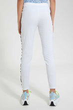 Load image into Gallery viewer, Redtag-White-Legging-With-Studs-Leggings-Senior-Girls-9 to 14 Years
