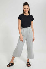 Load image into Gallery viewer, Redtag-Grey-Melange-Capri-With-Side-Pocket-Capris-Senior-Girls-9 to 14 Years
