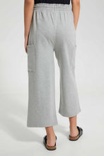 Load image into Gallery viewer, Redtag-Grey-Melange-Capri-With-Side-Pocket-Capris-Senior-Girls-9 to 14 Years
