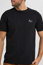 تنزيل الصورة على معرض الصور، Redtag-Black-T-Shirt-With-Chest-Print-Graphic-T-Shirts-Men&#39;s-
