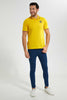 Redtag-Yellow-Polo-With-Tipping-Polo-Shirts-Men's-