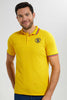 Redtag-Yellow-Polo-With-Tipping-Polo-Shirts-Men's-