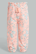 Load image into Gallery viewer, Redtag-Coral-Multi-Colour-Printed-Harem-Harem-Pants-Infant-Girls-3 to 24 Months
