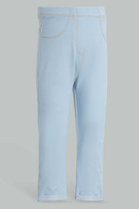 Redtag-Light-Wash-Knit-Jegging-Jeggings-Infant-Girls-3 to 24 Months