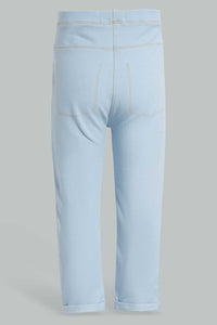 Redtag-Light-Wash-Knit-Jegging-Jeggings-Infant-Girls-3 to 24 Months