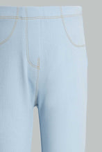 تنزيل الصورة على معرض الصور، Redtag-Light-Wash-Knit-Jegging-Jeggings-Infant-Girls-3 to 24 Months
