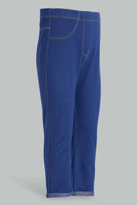 Redtag-Mid-Wash-Knit-Jegging-Jeggings-Infant-Girls-3 to 24 Months