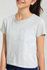 Redtag-Pink/Lt-Grey-2Pcs-Pack-T-Shirt-With-Pocket-Plain-T-Shirts-Senior-Girls-9 to 14 Years