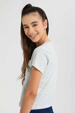 Load image into Gallery viewer, Redtag-Pink/Lt-Grey-2Pcs-Pack-T-Shirt-With-Pocket-Plain-T-Shirts-Senior-Girls-9 to 14 Years
