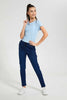 Redtag-Lt-Yellow/Lt-Blue-2Pcs-Pack-Crop-T-Shirt-Plain-T-Shirts-Senior-Girls-9 to 14 Years