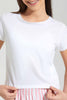 Redtag-Black/White-2Pcs-Pack-Crop-T-Shirt-Plain-T-Shirts-Senior-Girls-9 to 14 Years