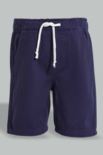 تنزيل الصورة على معرض الصور، Redtag-Navy-And-Teal-Printed-Trouser-Short-2Pack-Chino-Shorts-Infant-Boys-3 to 24 Months
