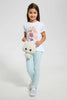 Redtag-Sky-Blue-Girls-Printed-Glitter-Jegging-Jeggings-Girls-2 to 8 Years