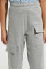 Redtag-Grey-Melange-Girls-Cargo-Trouser-Cargo-Pants-Girls-2 to 8 Years