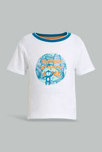 Load image into Gallery viewer, Redtag-White-Monkey-Jungle-Theme-Short-Sleeve-Tshirt-All-Over-Prints-Infant-Boys-3 to 24 Months
